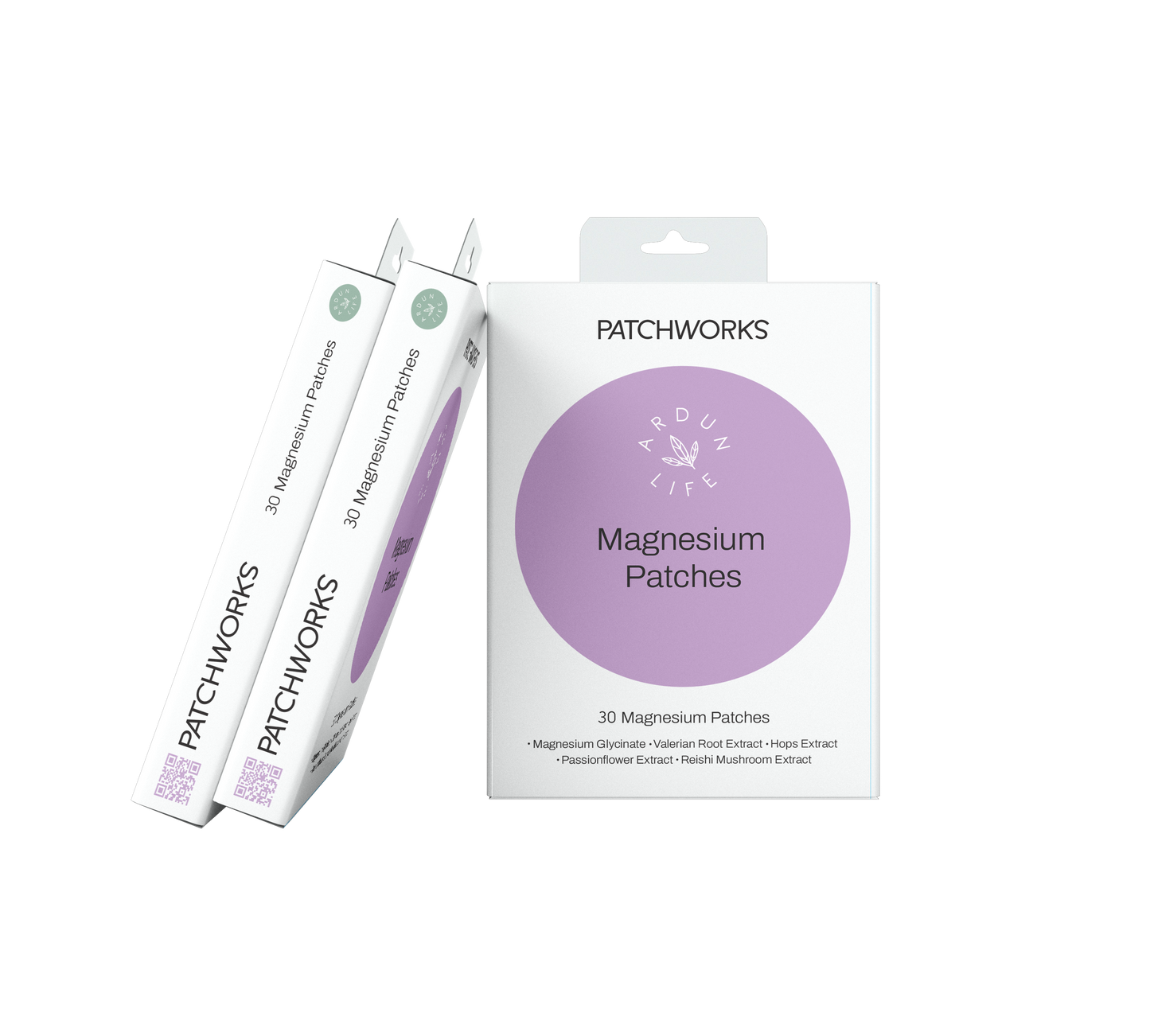 Magnesium PatchWorks Patches - Magnesium Glycinate, Valerian Root Extract, Hops Extract, Passionflower Extract, Reishi Mushroom Extract