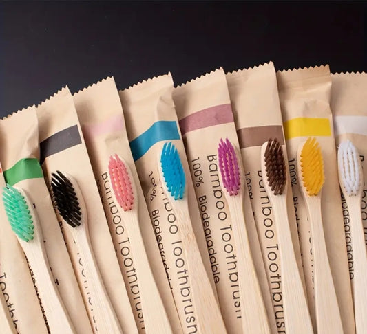 Bamboo Toothbrush | Biodegradable | Multi Colours | Soft/medium for sensitive teeth and gums